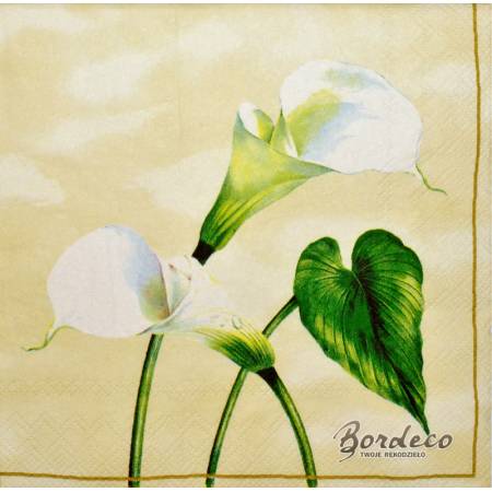 Serwetka decoupage firma IHR Arum Lily 33x33cm